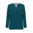 thumbnail image 4 of Lmnyox Men's Casual Long Sleeve Shirts Lightweight Breathable V Neck Plain T Shirt Classic Basic Loose Tops for Men, 4 of 6