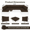 thumbnail image 7 of XXLYY Outdoor Replacement Cushions for Patio Furniture, 14 Piece Patio Sectional Cushions, 4" Water-Resistant Replacement Sofa Cushions Fits 6-seat Rattan Conversation Set, 7 of 7