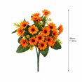 thumbnail image 3 of Artificial Daisy Flowers with Orange Petals, Fake Flowers for Home Decor, Fall Decoration 1 Set, 3 of 4