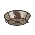 thumbnail image 7 of Meyda Tiffany 109226 Leaping Bass 4 Light 22" Wide Semi-Flush Ceiling Fixture - Cafe-Noir, 7 of 7