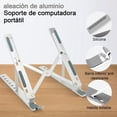thumbnail image 3 of Base de Laptop, Soporte para Laptop, Material de Aleación de Aluminio, Ajuste Multiángulo Plegable. Soporte Portátil, para Computadoras Portátiles, 3 of 4