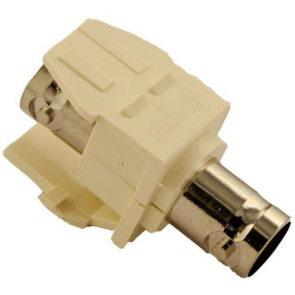 Leviton 41084-BAF Bnc Quickport Adapter, Nickel-Plated, Color Almond