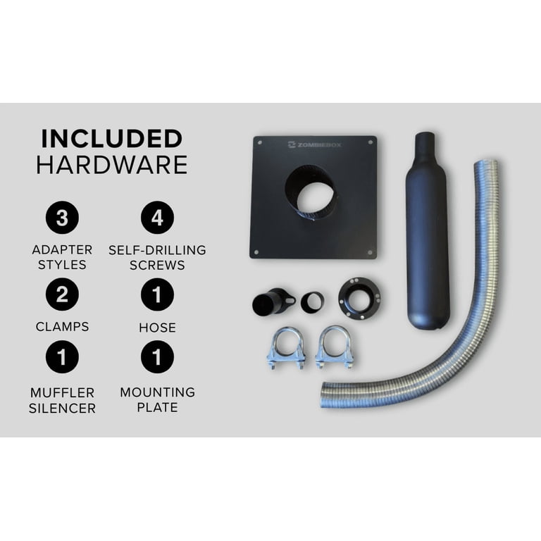 Zombiebox Generator Exhaust Extension Kit, Noise Reducer, Steel Insulated Wall Plate - Walmart.com Zombiebox Generator Exhaust Extension Kit, Noise Reducer, Steel Insulated Wall Plate - Walmart.com