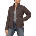 thumbnail image 2 of Womens Packable Puffer Jacket Casual Button Closure Winter Outerwear Coral Brown Coats-XXL, 2 of 7