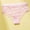Pink, variant on Womens Seamless Breathable Mesh Lace Bikini Briefs Mid Rise Cotton Liner Panties Brown,Size S