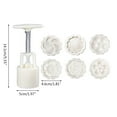 thumbnail image 4 of 50g Moon Cake Mold 6pcs 3D Flower Stamps Barrel Mooncake Hand Pressure Pastry Mould DIY Bakware, 4 of 12