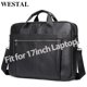 thumbnail image 2 of Bolso para computadora portátil WESTAL de 17'' para hombres, maletines de cuero genuino, bolsos de mano A4 para documentos, bolsos de negocios 5013, 2 of 5
