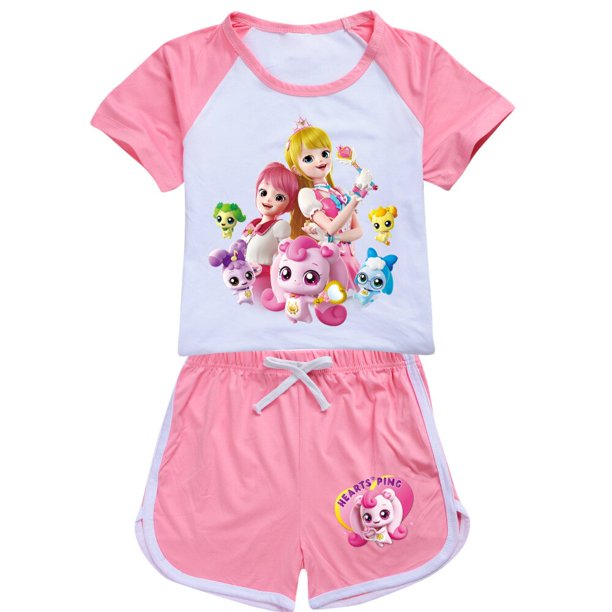 100 – 170 Colección 100 – 170 Conjunto deportivo infantil de camiseta y pantalón corto para niña y niño zhangyuxiang LED