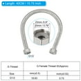 thumbnail image 2 of Manguera flexible de acero inoxidable Uxcell G1/2 x 15.75 pulgadas para calentador de agua, 2 piezas de manguera de conexión corrugada, 2 of 6
