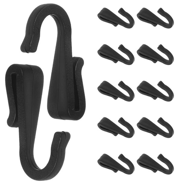 12 ganchos en forma de J: Percha de plástico con clip para fregadero de cocina, rejilla para cestas de alambre, platos, carritos, estantes de almacenamiento para dormitorio y oficina, accesorios.