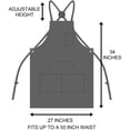 thumbnail image 3 of Hudson Durable Goods - Professional Grade Chef Apron for Kitchen, BBQ & Grill – Grey, 3 of 7