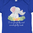 thumbnail image 4 of Inktastic I Am Fearfully and Wonderfully Made Elephants and Flowers Boys or Girls Baby Bodysuit, 4 of 5