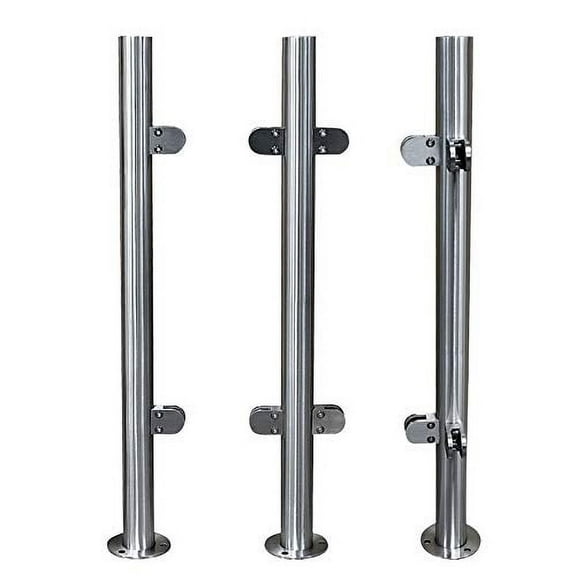 G3C7852LGlass Railing Post Glass Balustrade Railing Post Stainless Steel Railing Fence Pole Handrail Garden Fencing 43" End Post