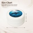 thumbnail image 2 of Yiaed Ocean Dolphin Fish School Print Travel Jewelry Case Bridesmaid Gift Boxes Jewelry Travel Organizer Small Round Jewelry Box Mini Storage-White, 2 of 7