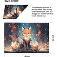 thumbnail image 5 of Colorful Fox Flower Tree Placemats Set of 4, Heat Resistant Washable Linen Table Mat Wipeable Indoor Outdoor Kitchen Holiday Party Tables Decoration Coffee Place Mats 12x18 Inch, 5 of 5