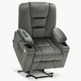 thumbnail image 4 of MCombo Power Lift Recliner Chair Sofa with Massage and Heat for Elderly People, Extended Footrest, Hand Remote Control, Cup Holders, USB Ports, Fabric 7529 (Medium, Grey), 4 of 9