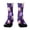 AH08-Purple, variant on IYYVV Halloween Crew Socks For Men Women Funny Spooky Ghost Pumpkin Rose Novelty Crazy Stretch Crew Socks Festival Gifts One Size