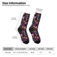 thumbnail image 5 of Yiaed Dancing Skeletons Floral Garden Print Great elasticity Crew Socks Sports socks for Men and Women, 5 of 5