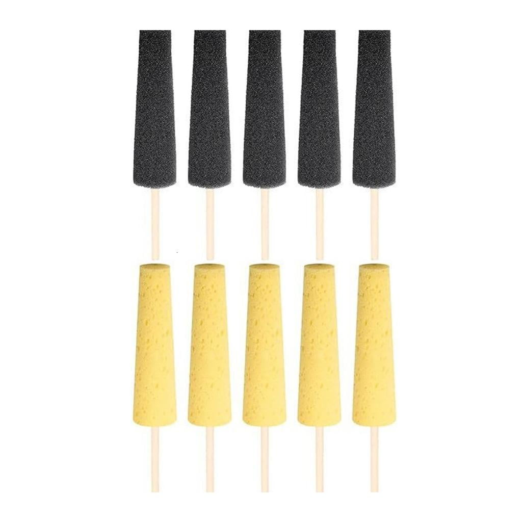 Rvaymup 10Pcs Pottery Trimming Tool Pottery Sponge on Stick for Ceramic Clay Trimming