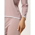 thumbnail image 5 of INSPIRE CHIC Women's Lounge Sets Long Sleeves Knit Pullover Tops with Pants Pajama Sets S Pink, 5 of 6