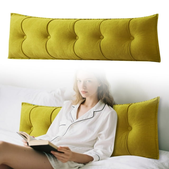 Soft Bed Backrest Cushion Polyester Fabric Versatile Design Removable Washable Ergonomic Support for Sitting Sleeping Sofa Bedroom