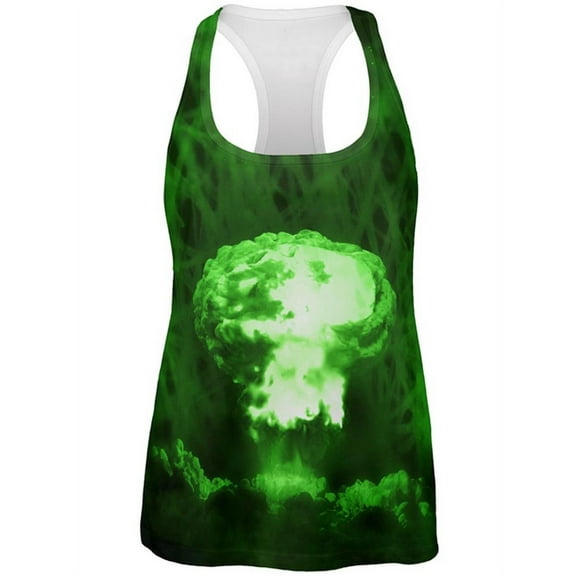 Gamma Radiation Atomic Explosion All Over Womens Work Out Tank Top Multi SM