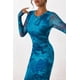 thumbnail image 5 of Vestido PRETTYGARDEN ajustado maxi de manga larga con estampado floral M, 5 of 8