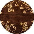 thumbnail image 1 of Ahgly Company Indoor Round Abstract Red Abstract Area Rugs, 6' Round, 1 of 6
