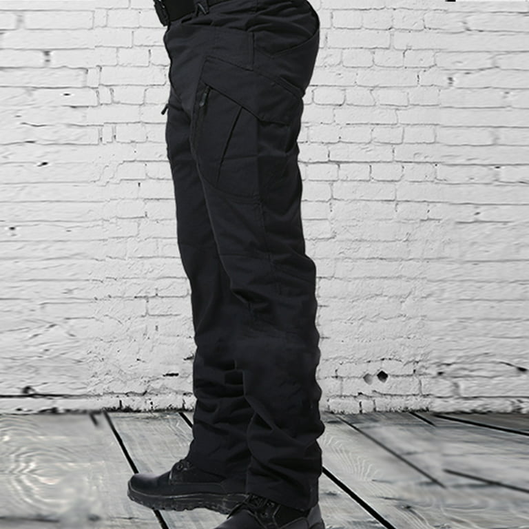 Man's Fashion Casual Cargo Joggers Pants Multi Pockets Chino Combat  Trousers US