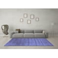thumbnail image 3 of Ahgly Company Machine Washable Indoor Square Abstract Blue Contemporary Area Rugs, 3' Square, 3 of 4