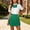 Green, variant on IUYRTFE Women's High Waisted Pleated Mini Skirt Adjustable Waist with Bow Tie School Uniform A Line Short Skirt