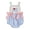 Blue, variant on My First Baby Girl Pumpkin Romper Girl Flying Sleeve Onesie Bodysuit Clothes (Orange, 6-12 Months)