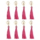 thumbnail image 1 of 8pcs Borlas de Cuero PU, 6" Borla de Llavero Charm con Anillos para Hacer Joyería (Rosa Claro), 1 of 6