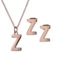 thumbnail image 1 of Set de Joyería para Mujer Iniciales LuckyLy, Collar y Aretes Oro Rosa 18k, Modelo Yara rosa UNITALLA, 1 of 7