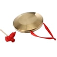 thumbnail image 2 of MasteelfCA 1 Ensemble d'Instruments de Percussion Traditionnels Gong Chinois avec Marteau (Rouge), 2 of 7
