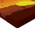 thumbnail image 2 of Ambesonne American Fitted Sheet, Wild West Sunset Scene, Full Size, Burnt Orange, 2 of 3
