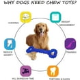 thumbnail image 2 of LECHONG Christmas Dog Toys Durable Dog Chew Toys 13 Inch Bone Shape Extra Large Dog Toys with Convex Design Strong Tug Toy for Aggressive Chewers Medium and Large Dogs Tooth Cleaning, Blue, 2 of 5