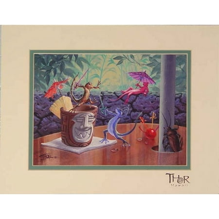 TABLE TOP TUSSLE 11" X 14" PRINT - THOR HAWAII