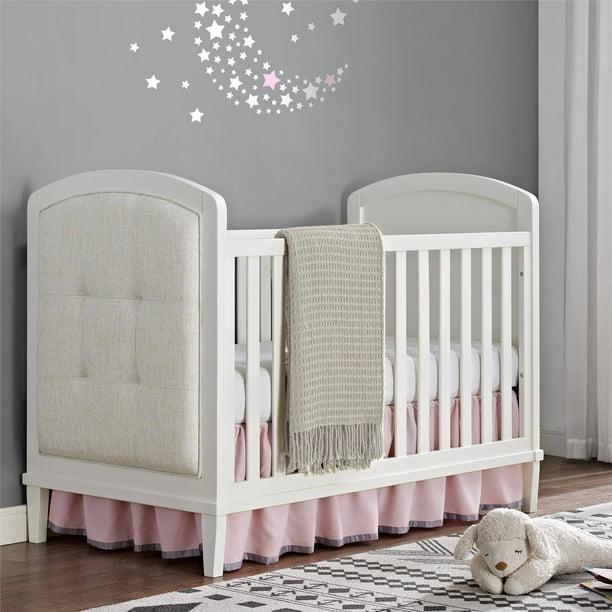 Baby Relax Senna 3 In 1 Upholstered Crib White Walmart Com