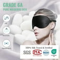 thumbnail image 2 of Antifaz de seda para dormir, paquete de 2 antifaces de seda morera con correa ajustable, antifaz para dormir durante la siesta, protector de ojos BeeVines, 2 of 5