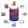 thumbnail image 4 of Fotbe Heart Confetti on Glitter Pattern Laundry Basket with Handles, Waterproof Large Laundry Hamper, Wash Bag for Corner Dorm, Rolling Laundry Basket with Handles-Small, 4 of 6