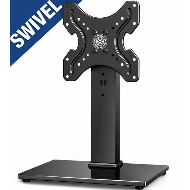 FITUEYES Universal Swivel Tabletop TV Stand base with mount for 27 to