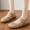 #274-Khaki, variant on Fashion Casual Sandals for Women – Breathable Knit Slip-On with Round Toe & Hook-and-Loop Closure for Spring Summer Comfort
