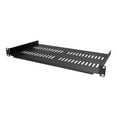 thumbnail image 2 of StarTech.com 1U Vented Server Rack Cabinet Shelf, 10 Po Deep Fixed Cantilever Tray, Rackmount Shelf for 19 Pouces AV/Data/Network Equipment Enclosure with Cage Nuts & Screws, 44lbs Weight Cap. 1U - Étagère de Rack Réseau (CABSHELFV1U) - Étagère de Rack - Noir - 1U - 10 Pouces, 2 of 9