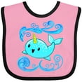 thumbnail image 3 of Inktastic Cute and Playful Narwhal Boys or Girls Baby Bib, 3 of 4