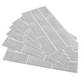 thumbnail image 2 of HURRISE Kitchen Decor,Tiles Sticker,6pcs Gray Tile Pattern Wall Decal Waterproof Self‑Adhesive Wall Sticker for Home Kitchen, 2 of 8