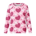 thumbnail image 4 of VALMASS Women's Valentine's Days Graphic Sweatshirts Long Sleeve Pullover Tops Fashion Cute Print Crewneck Sweatshirts (2XL, Pink-D), 4 of 4