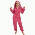 thumbnail image 5 of Towmus Women Onesies Fluffy Fleece Jumpsuits Sleepwear Plus Size Hooded Sets Pajamas Adult Winter Warm Pajamas Homewear Christmas with Pockets, 5 of 8