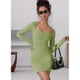 thumbnail image 4 of Square Neck Bodice Dress Green S, 4 of 5
