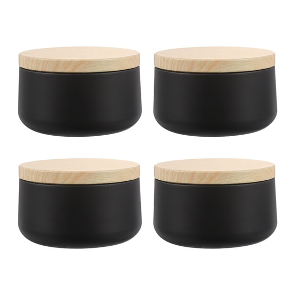 BESTYASH Jewelry Candles Storage Containers Wood Modern Style 4Pcs